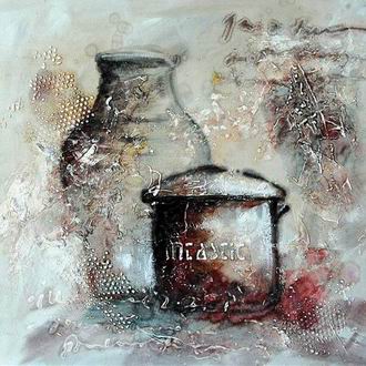 Textured Utensils oil painting